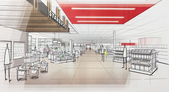 A drawing of a new Target