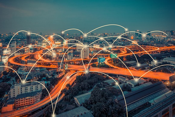 Futuristic picture of a digitized world.