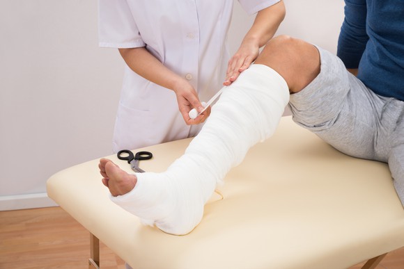 Injured leg