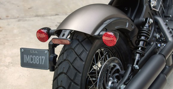 Indian Scout Bobber chopped fender detail