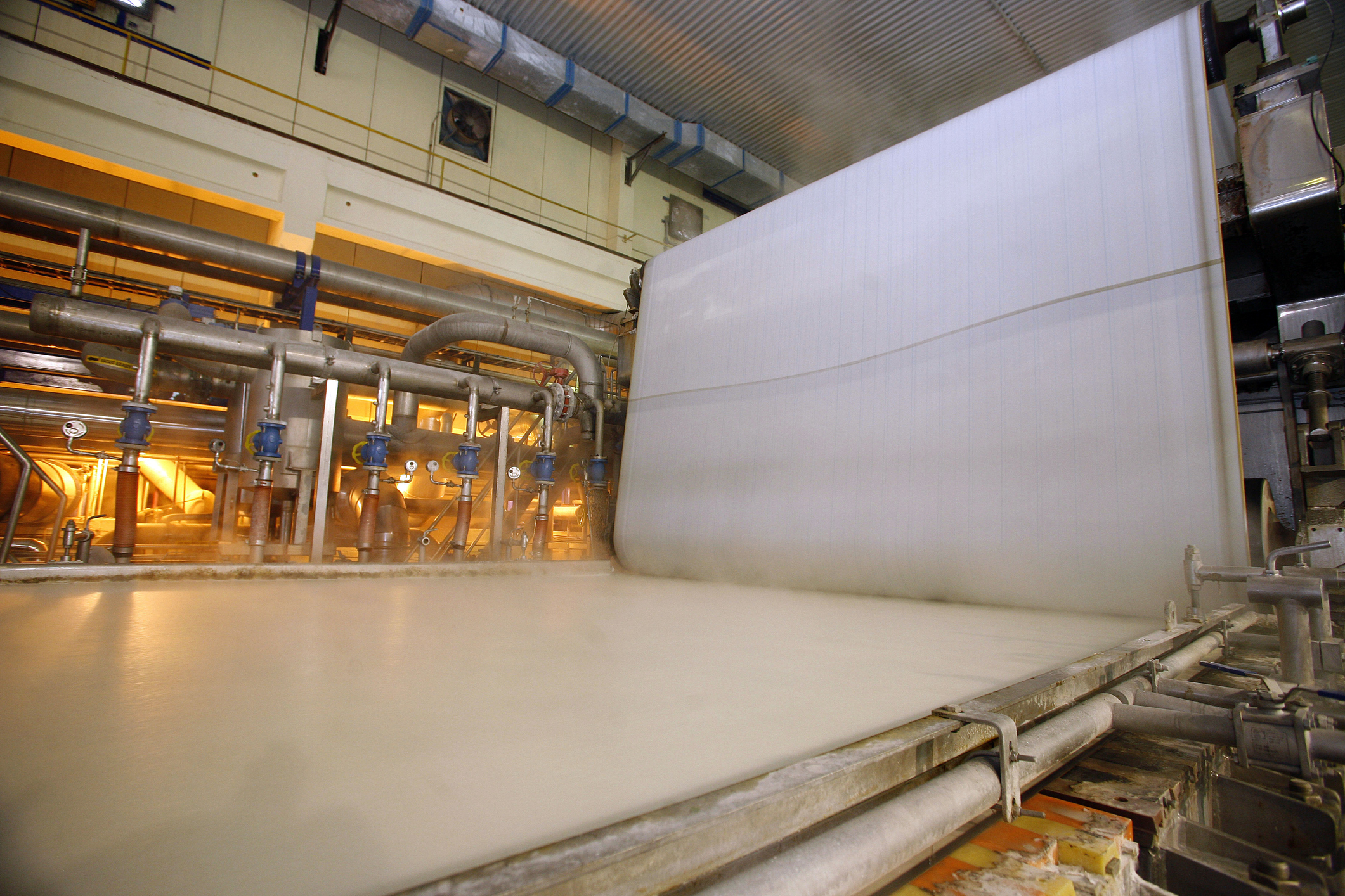 A paper machine in progress.