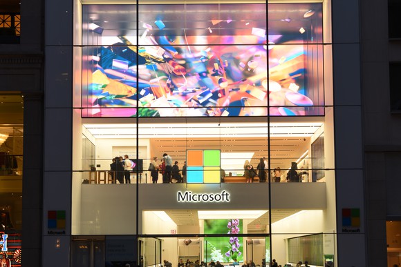 A Microsoft Store storefront