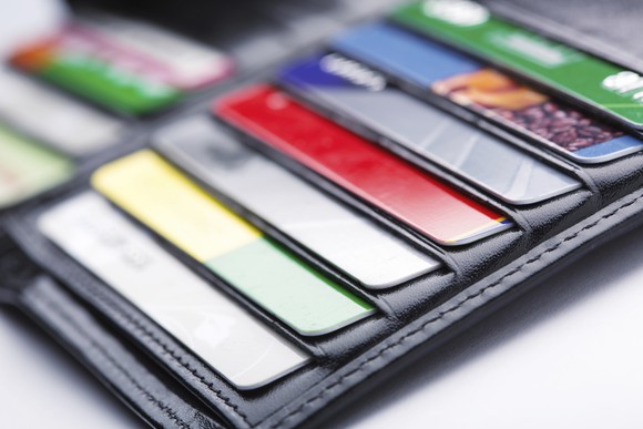 Wallet full of credit cards