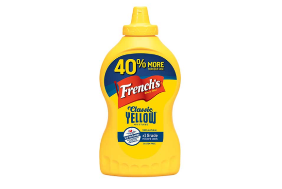 Bottle of French's Mustard.