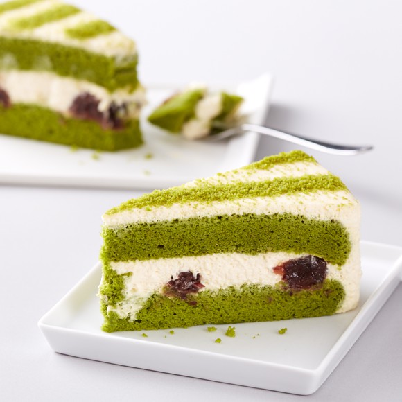 Green Tea Red Bean Mascarpone Cake