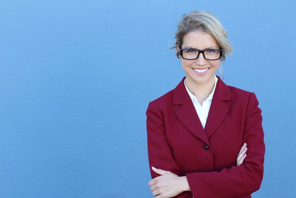 Smiling businesswoman