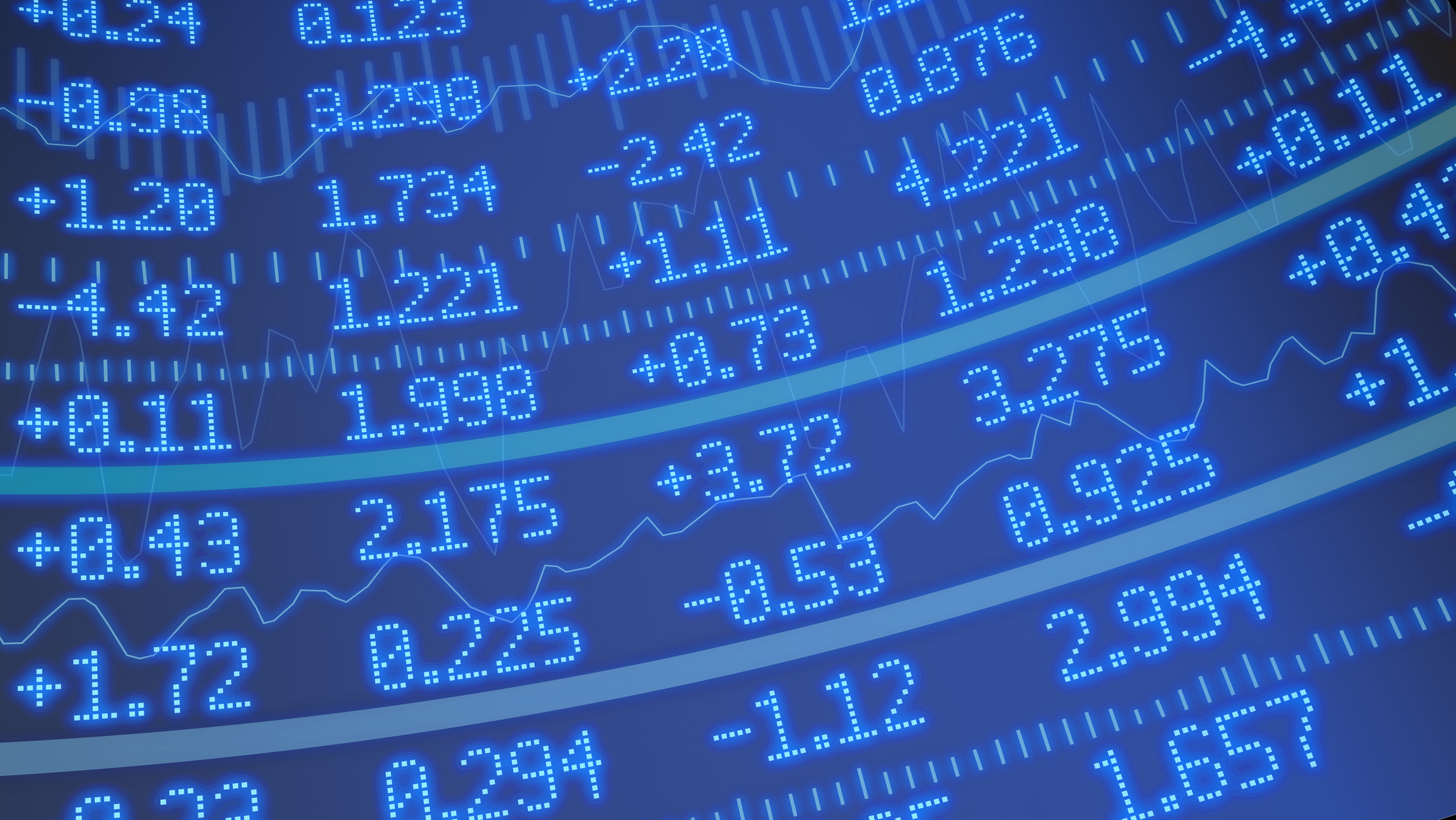 stock market ticker board