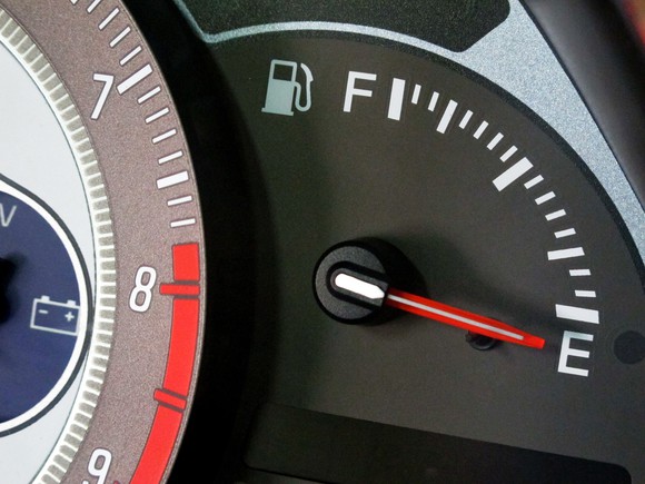 Fuel tank on empty.