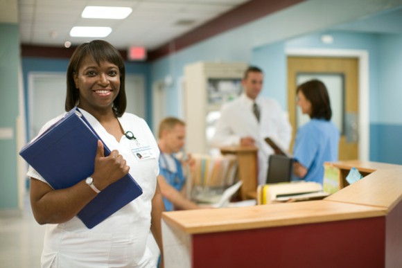 Picture of a head nurse in a hospital.