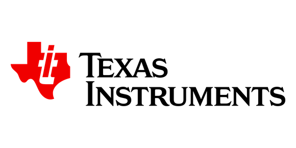 TI's logo, with a red Texas-shaped emblem and the company name in black.