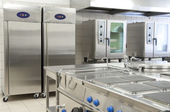 A restaurant kitchen