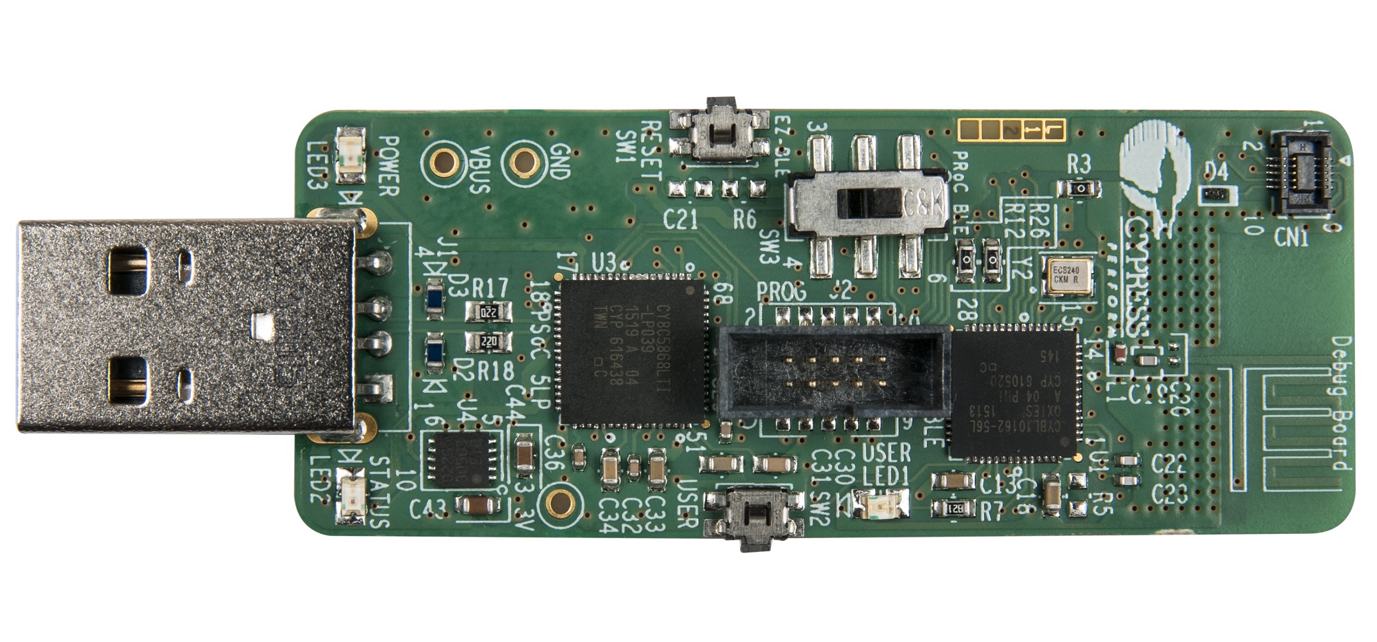 Cypress semiconductor products on a USB device