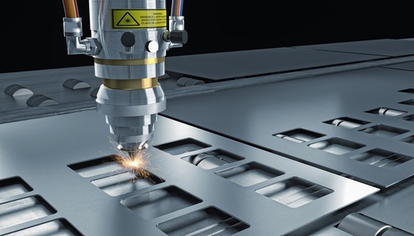 A laser cutting machine.