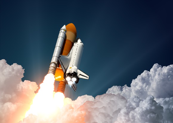 rocket taking off