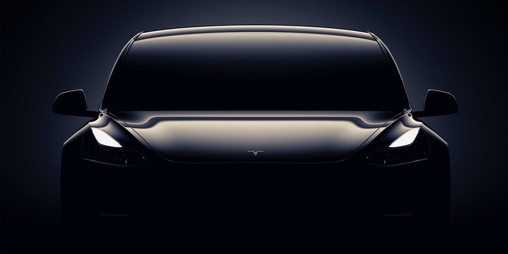 Black Model 3 teased in Tesla's event invitation art