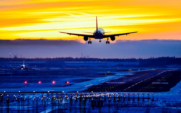 Airbus A320 taking off