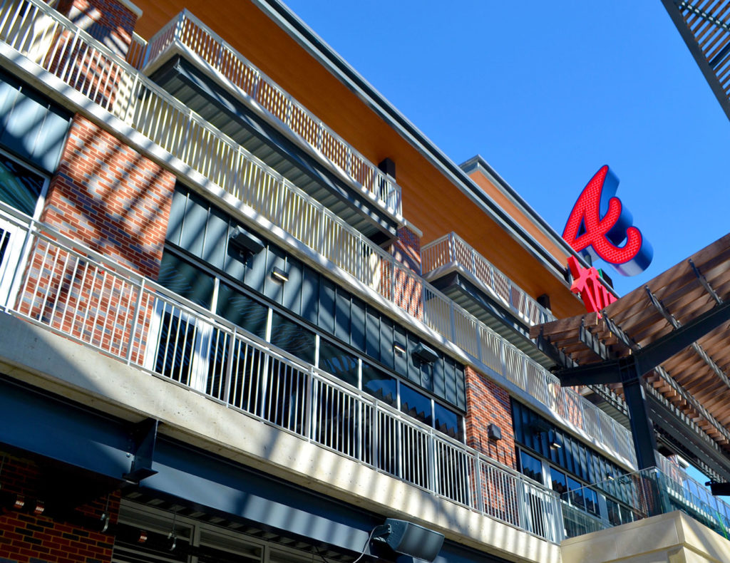 Railing at the new Suntrust Park in Atlanta, Georgia.