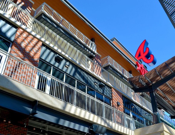 Railing at the new Suntrust Park in Atlanta, Georgia.