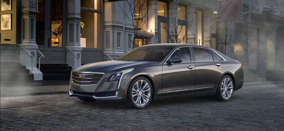 A 2017 Cadillac CT6 on a city street