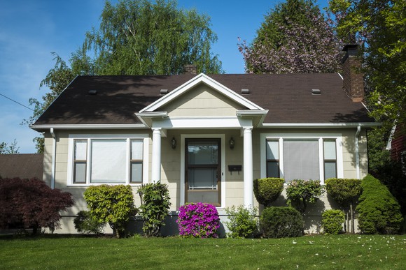 House with lawn