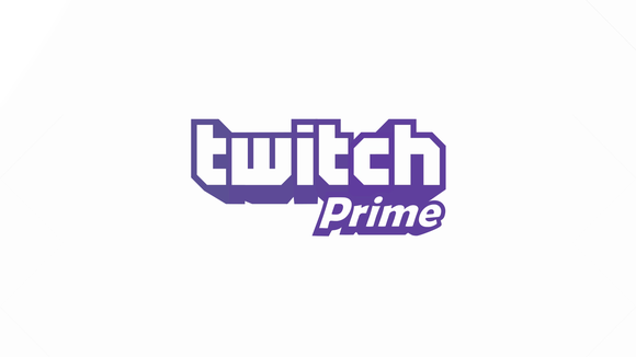 Twitch Prime logo in purple type against white background.