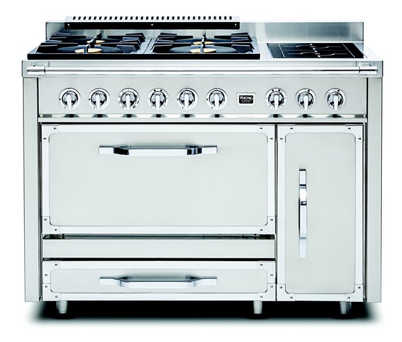 Industrial stovetop and oven.
