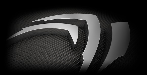 Stylized Nvidia logo in at least fifty shades of gray.