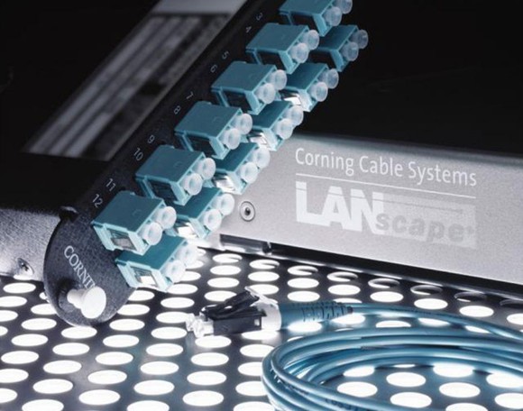 Corning fiber-optic networking components.