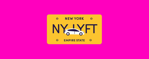 NY LYFT license plate image