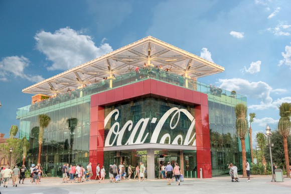 The exterior of the Coca-Cola store in Orlando