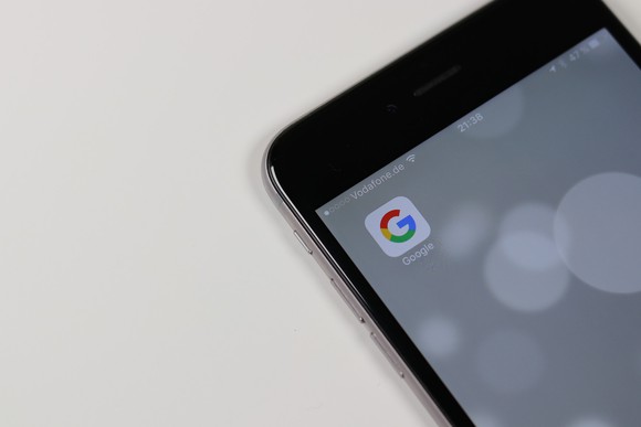 Google app on an iPhone