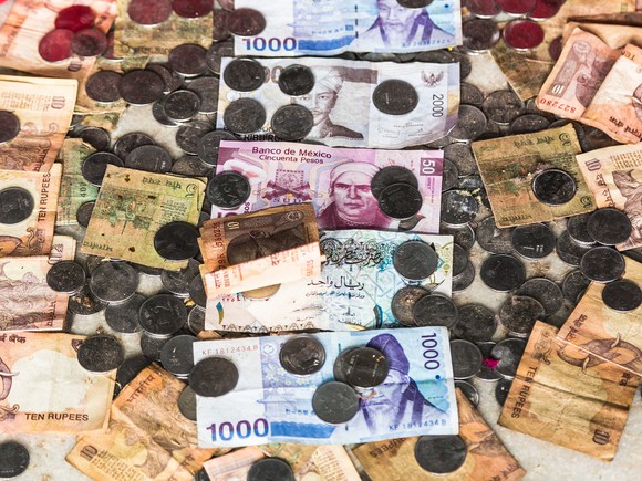 Various emerging market currencies.