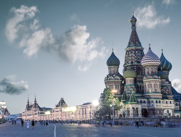 St. Basil Cathedral in Moscow, Russia.