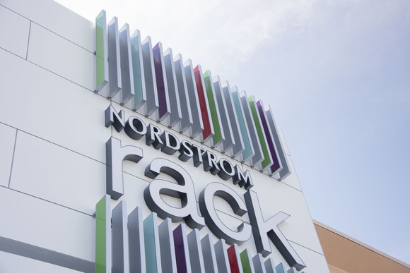 The sign outside a Nordstrom Rack store