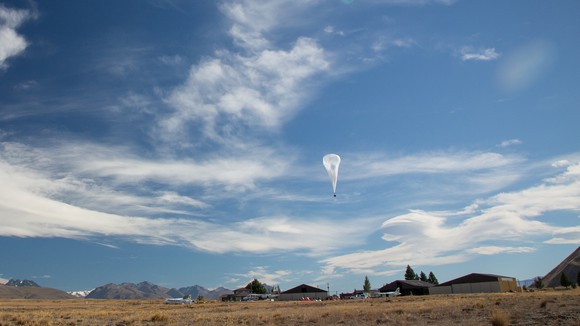 An Aerostar stratospheric balloon launching for Project Loon