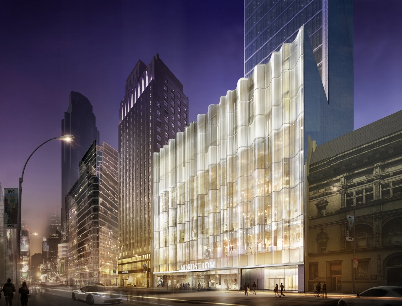 A rendering of the future Nordstrom Manhattan flagship store