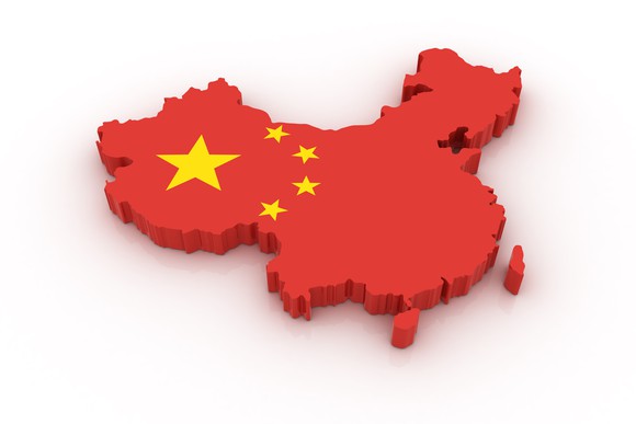 Red China Map
