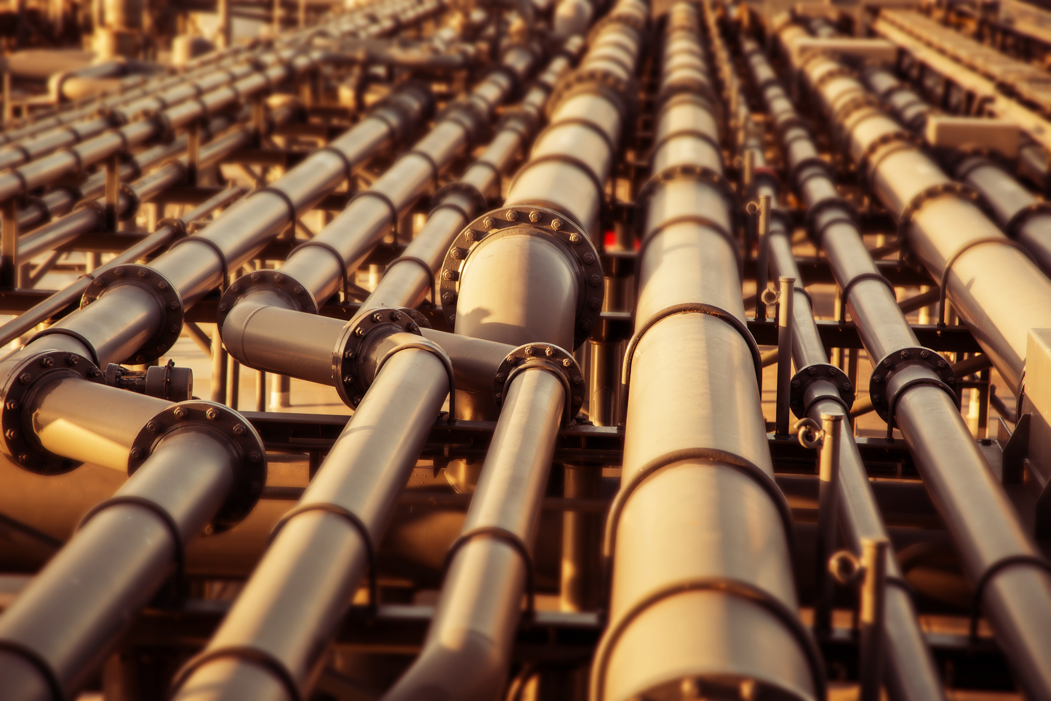 A series of pipelines are shown from above.