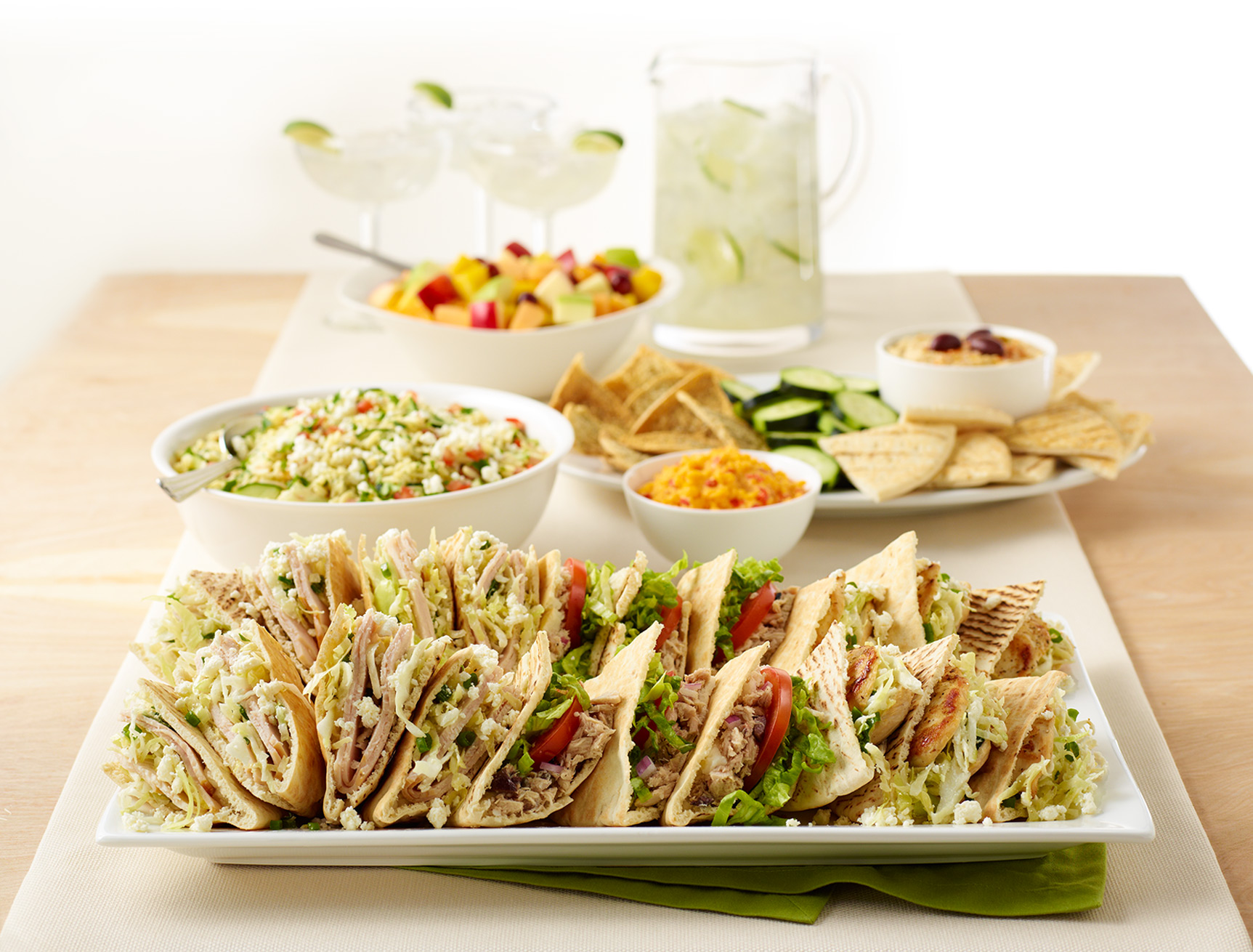 Food from Zoe's Kitchen's catering operation