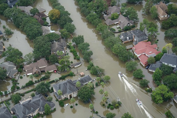 Homes flooded by Hurricane Harvey