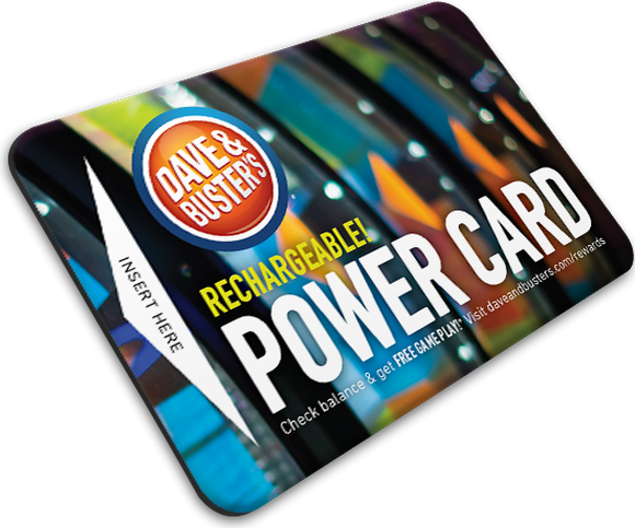 The Dave & Buster's Power Card against a white background.
