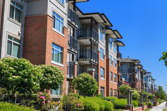 A condo building