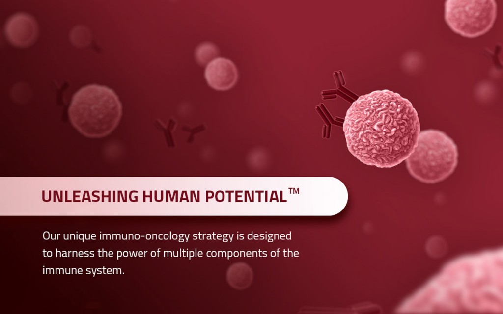 Slide with microscopic immune-system components shown.