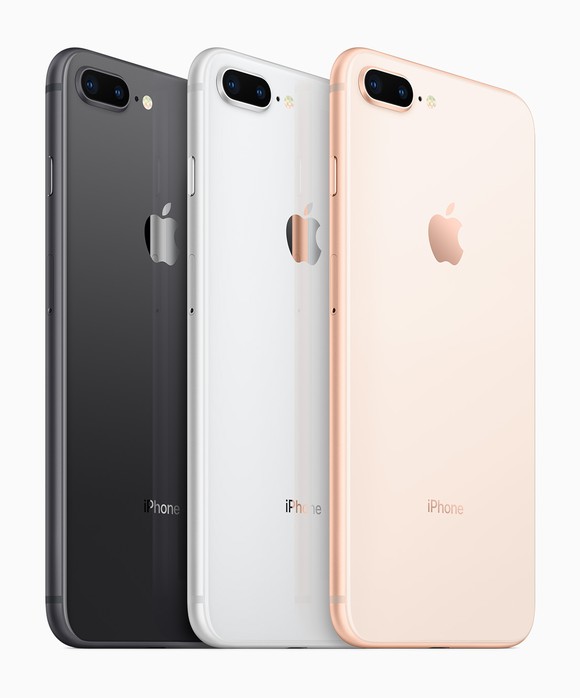 Black, silver, and gold iPhone 8