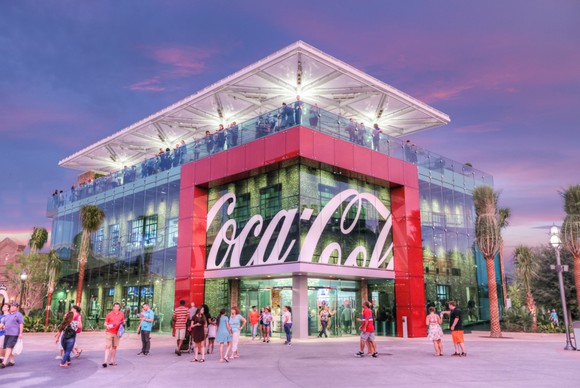 The exterior of the Coca-Cola store in Orlando