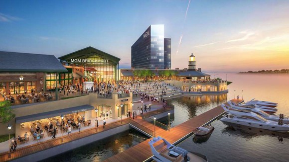Rendering of MGM's proposed casino in Bridgeport, Connecticut.