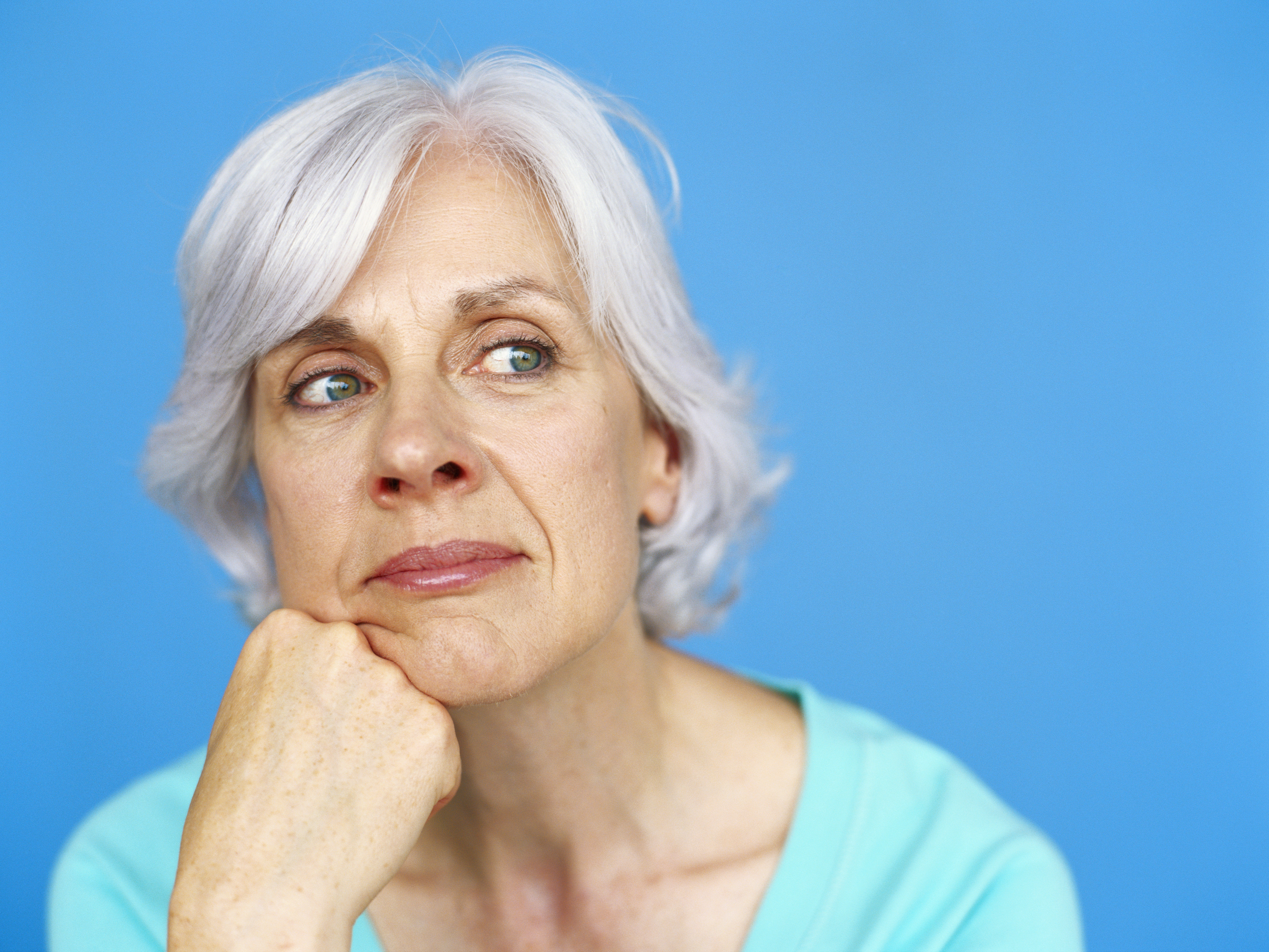 Senior woman thinking
