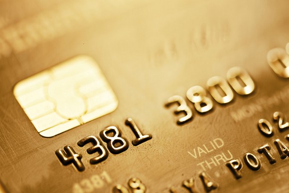 Close up of a credit card
