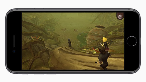 Apple's iPhone 8 running a graphics-intensive game.