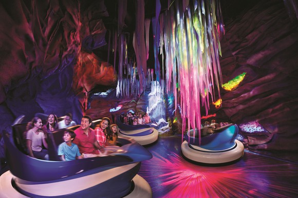 Penguin Encounter ride in action at SeaWorld Orlando.